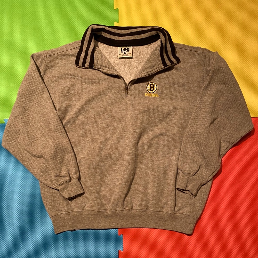 Lee Sport Boston Bruins quarter zip sweatshirt 90s